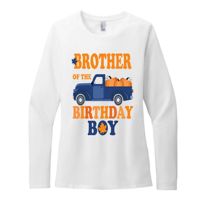 Brother of The Pumpkin Truck 1st Birthday Family Womens CVC Long Sleeve Shirt