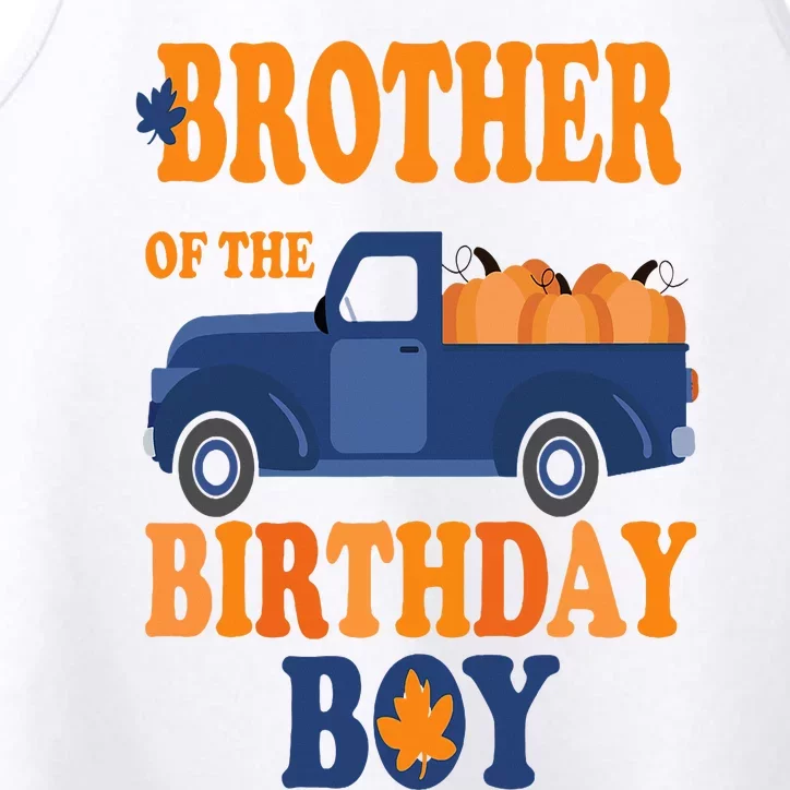 Brother of The Pumpkin Truck 1st Birthday Family Performance Tank