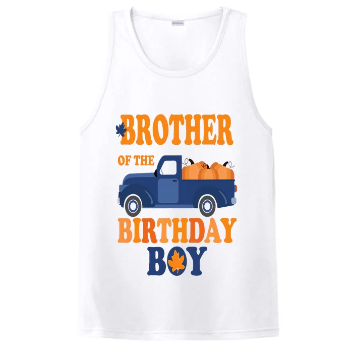 Brother of The Pumpkin Truck 1st Birthday Family Performance Tank