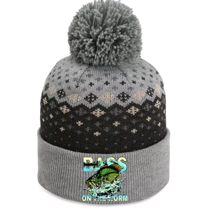 Bass On The Worm The Baniff Cuffed Pom Beanie