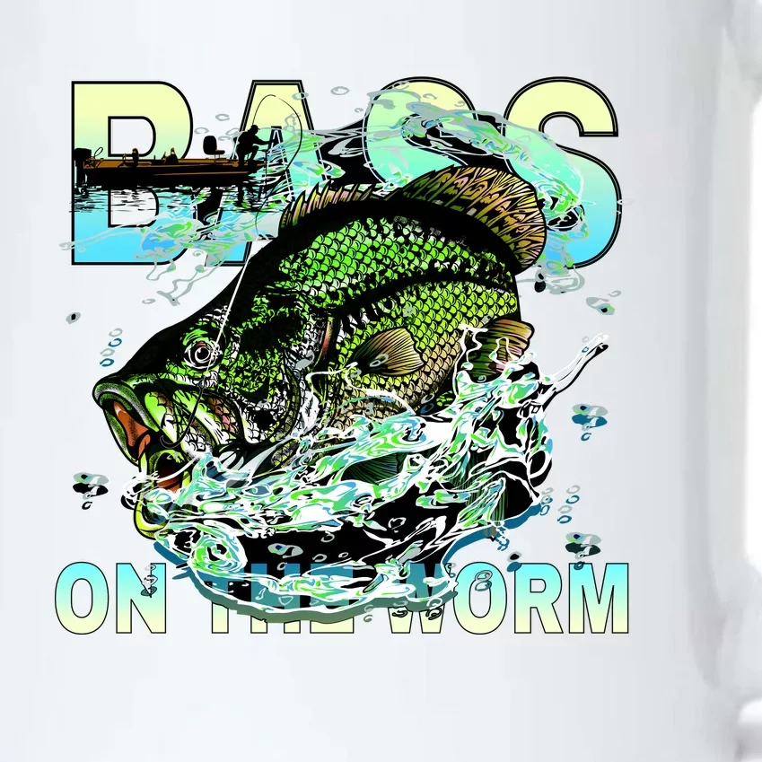 Bass On The Worm Black Color Changing Mug