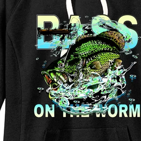 Bass On The Worm Women's Fleece Hoodie