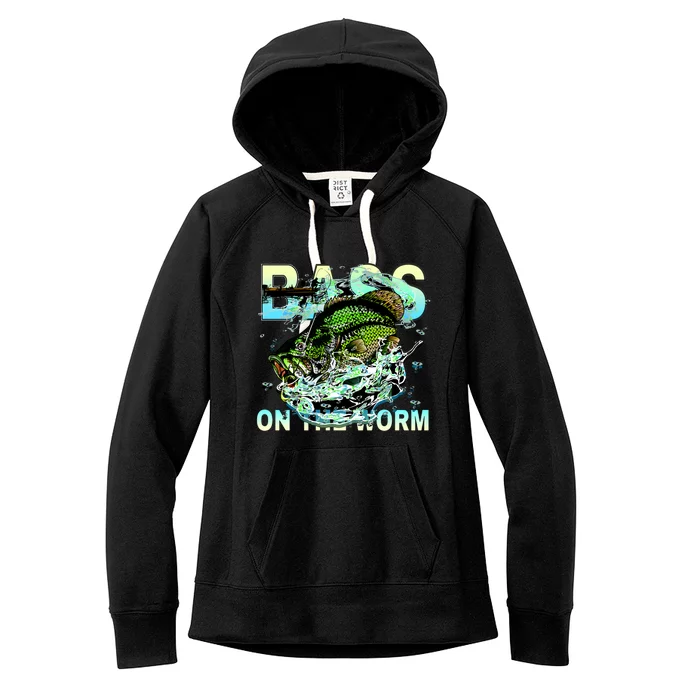 Bass On The Worm Women's Fleece Hoodie