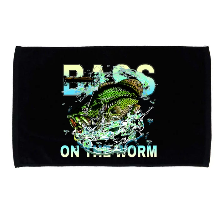 Bass On The Worm Microfiber Hand Towel