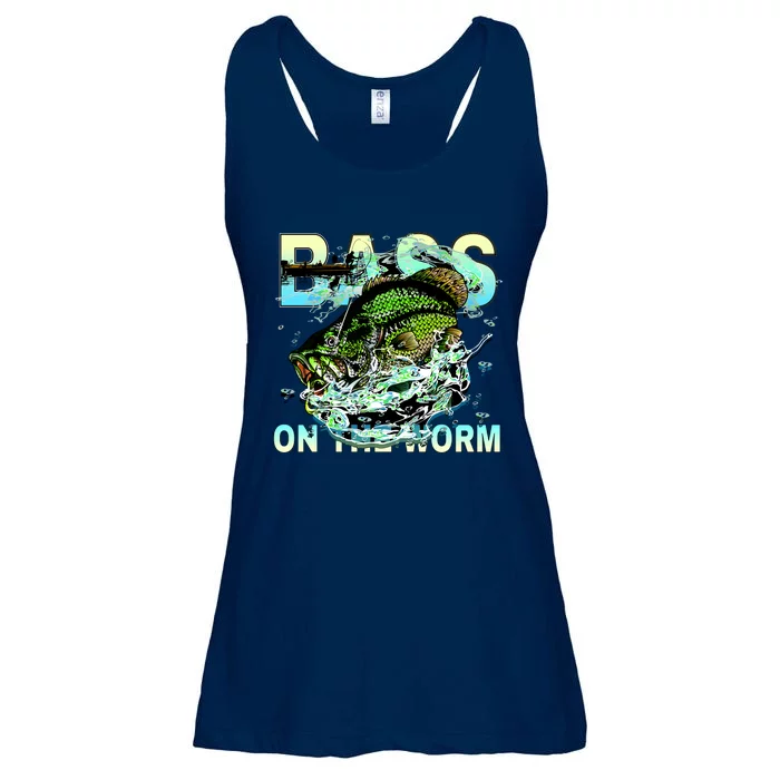 Bass On The Worm Ladies Essential Flowy Tank