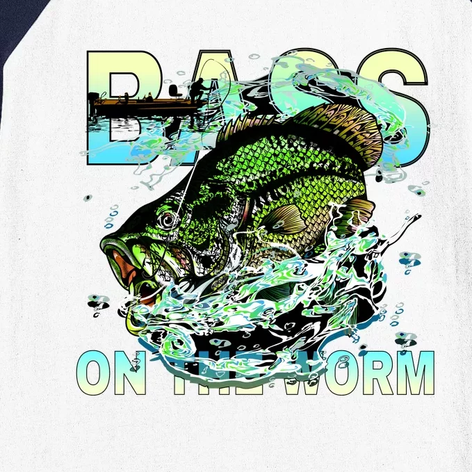 Bass On The Worm Baseball Sleeve Shirt