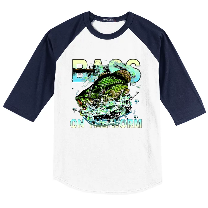 Bass On The Worm Baseball Sleeve Shirt