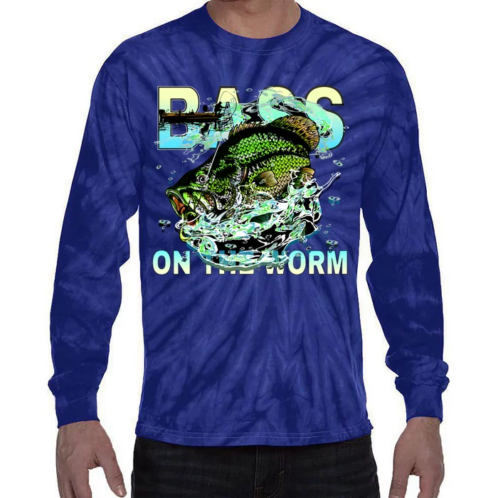 Bass On The Worm Tie-Dye Long Sleeve Shirt