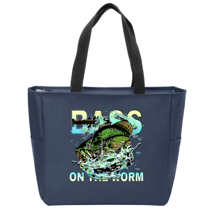 Bass On The Worm Zip Tote Bag