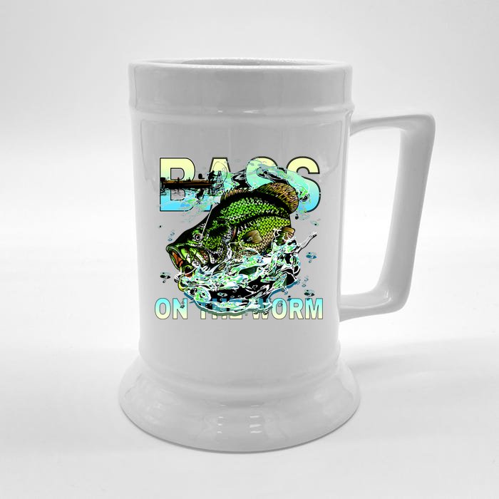 Bass On The Worm Front & Back Beer Stein