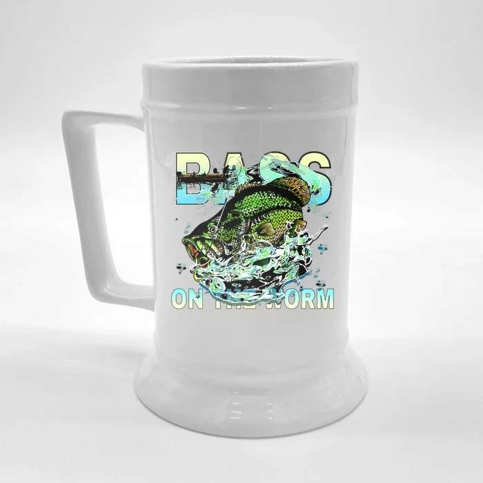 Bass On The Worm Front & Back Beer Stein