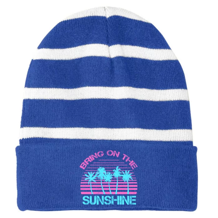 Bring On The Sunshine Graphic Tees Summer S Gift Striped Beanie with Solid Band