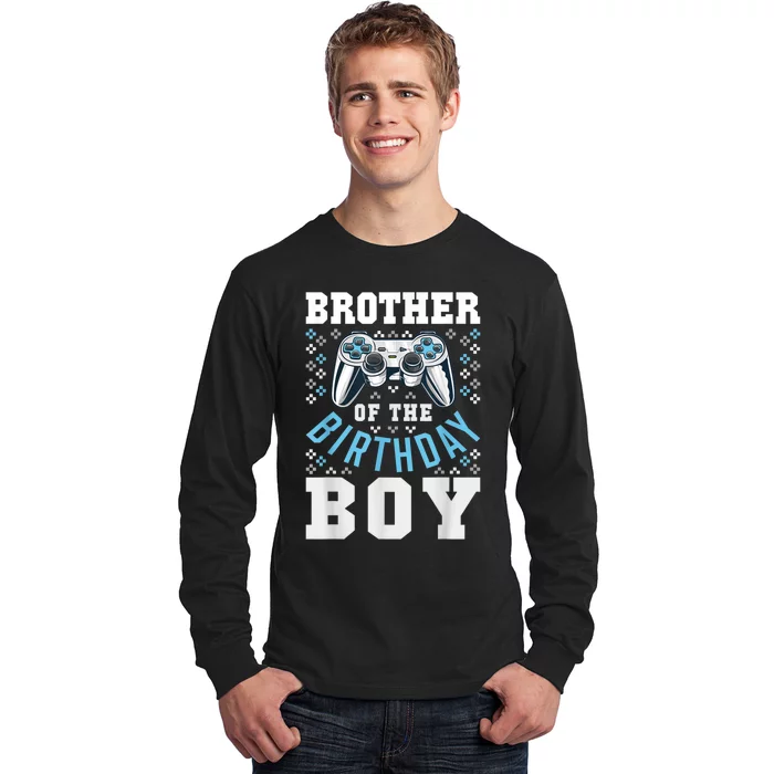 Brother Of The Birthday Boy Matching Video Gamer Birthday Long Sleeve Shirt