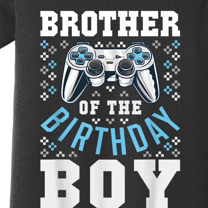 Brother Of The Birthday Boy Matching Video Gamer Birthday Baby Bodysuit