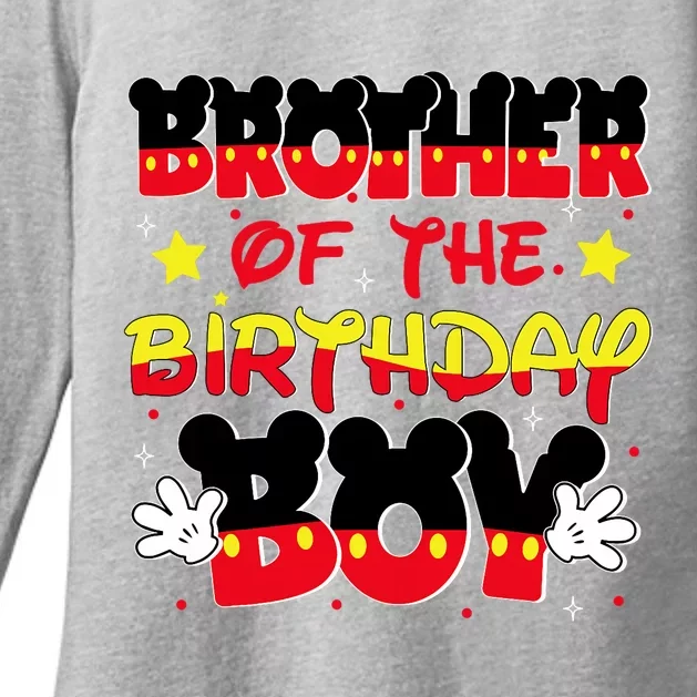 Brother Of The Birthday Boy Mouse Family Matching Womens CVC Long Sleeve Shirt