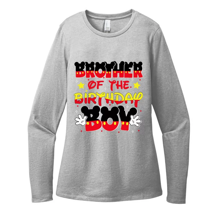 Brother Of The Birthday Boy Mouse Family Matching Womens CVC Long Sleeve Shirt