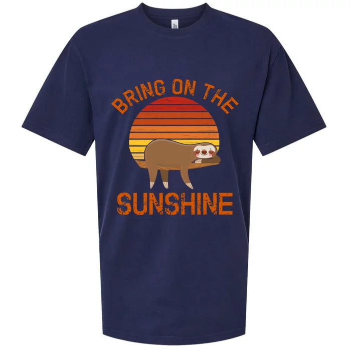 Bring On The Sunshine Sloth Gift Sueded Cloud Jersey T-Shirt