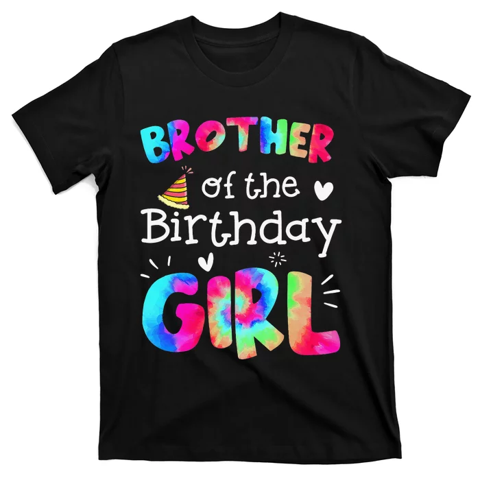 Brother of the Birthday Tie Dye Family Matching Party T-Shirt