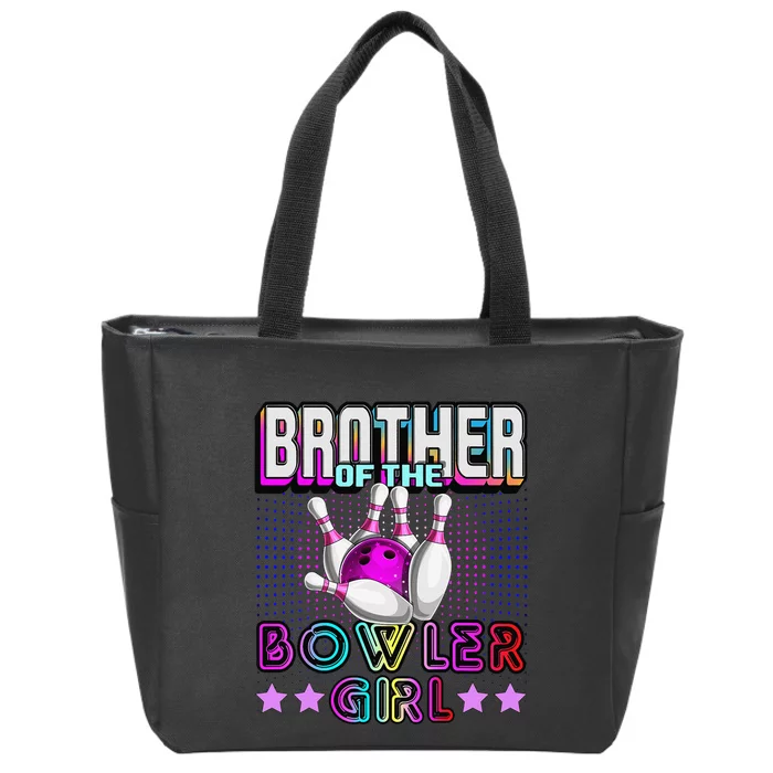 Brother of the Bowler Matching Family Bowling Birthday Zip Tote Bag