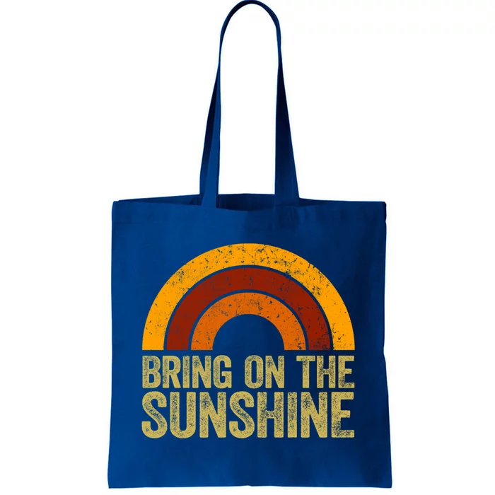 Bring On The Sunshine Gift Rainbow Retro Sunshine Meaningful Gift Tote Bag