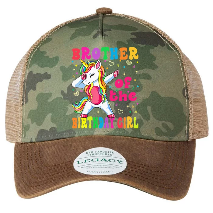 Brother of the Birthday Princess Dabbing Unicorn Legacy Tie Dye Trucker Hat