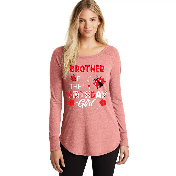 Brother Of The Birthday Girl Family Ladybug Birthday Women's Perfect Tri Tunic Long Sleeve Shirt