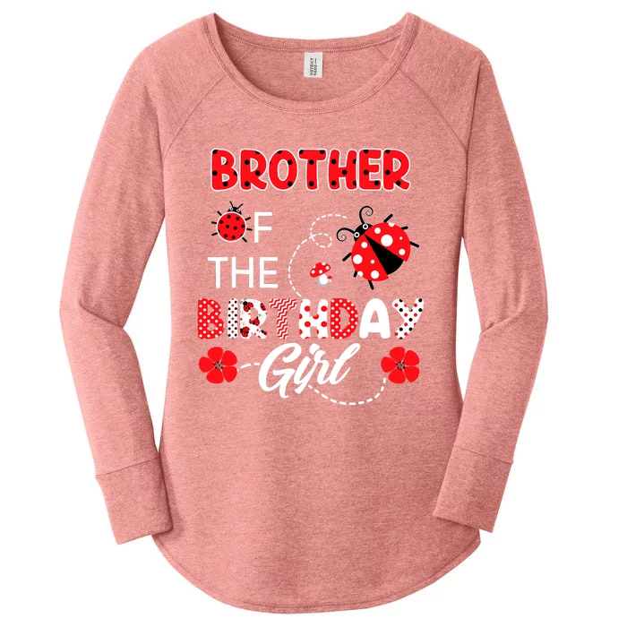 Brother Of The Birthday Girl Family Ladybug Birthday Women's Perfect Tri Tunic Long Sleeve Shirt