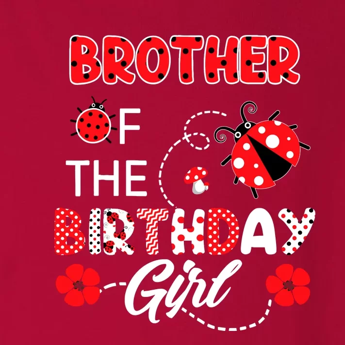 Brother Of The Birthday Girl Family Ladybug Birthday Toddler Long Sleeve Shirt