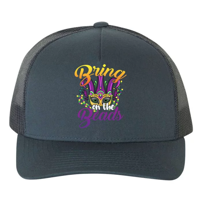 Bring On The Beads Mardi Gras Festival Masquerade Carnival Gift Yupoong Adult 5-Panel Trucker Hat