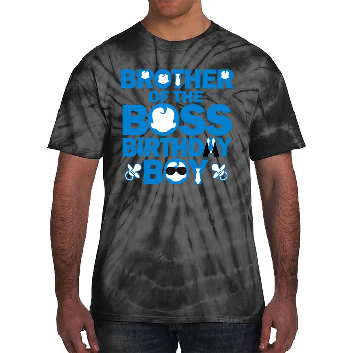 Brother Of The Boss Birthday Boy Baby Family Party Decor Tie-Dye T-Shirt