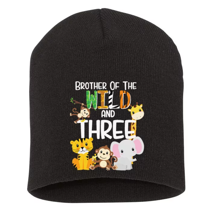 Brother Of The Wild and 3 Zoo Theme Birthday Safari Jungle Short Acrylic Beanie