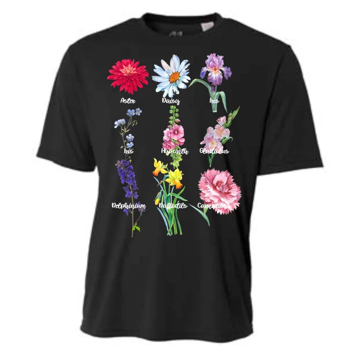 Botanical Floral Flowers Cooling Performance Crew T-Shirt