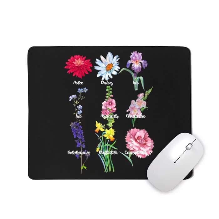 Botanical Floral Flowers Mousepad