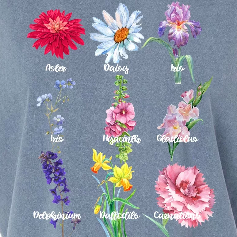 Botanical Floral Flowers Garment-Dyed Women's Muscle Tee