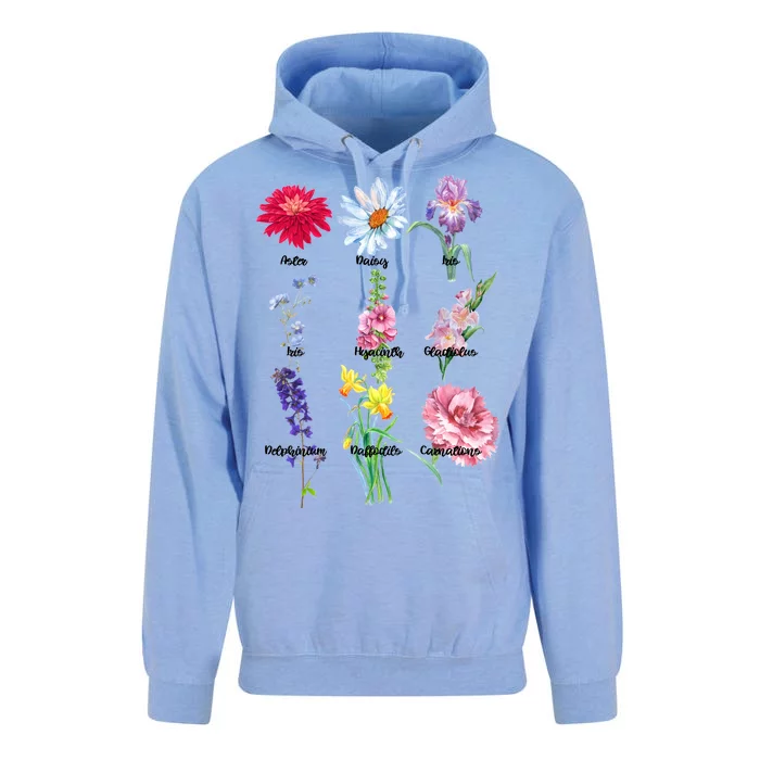 Botanical Floral Flowers Unisex Surf Hoodie