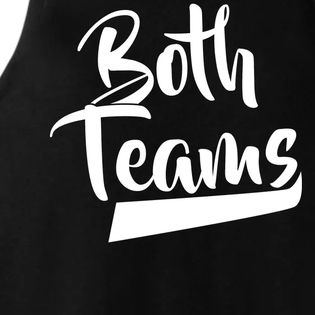 Both Teams Funny Gay Bisexual Equality Ladies Tri-Blend Wicking Tank