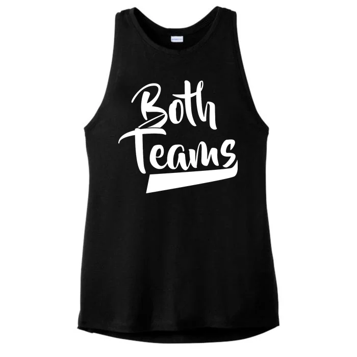 Both Teams Funny Gay Bisexual Equality Ladies Tri-Blend Wicking Tank