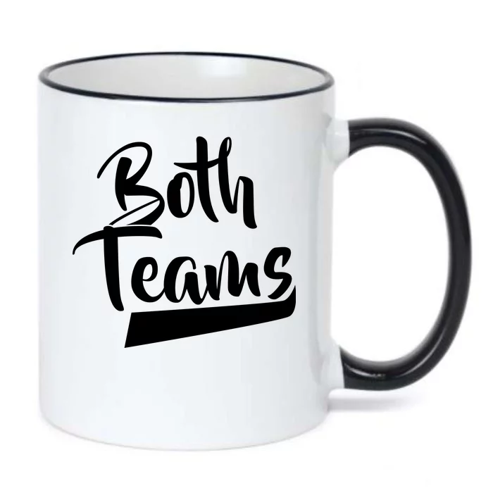 Both Teams Funny Gay Bisexual Equality Black Color Changing Mug