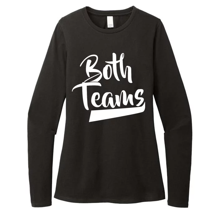 Both Teams Funny Gay Bisexual Equality Womens CVC Long Sleeve Shirt