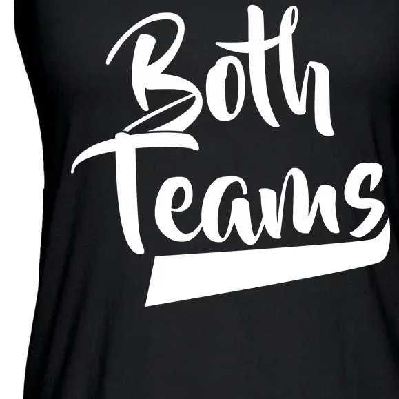 Both Teams Funny Gay Bisexual Equality Ladies Essential Flowy Tank