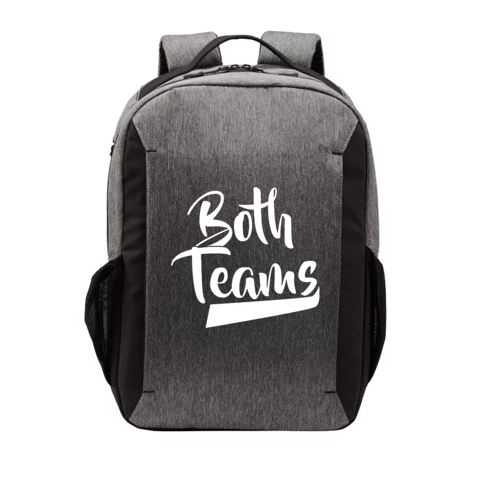 Both Teams Funny Gay Bisexual Equality Vector Backpack