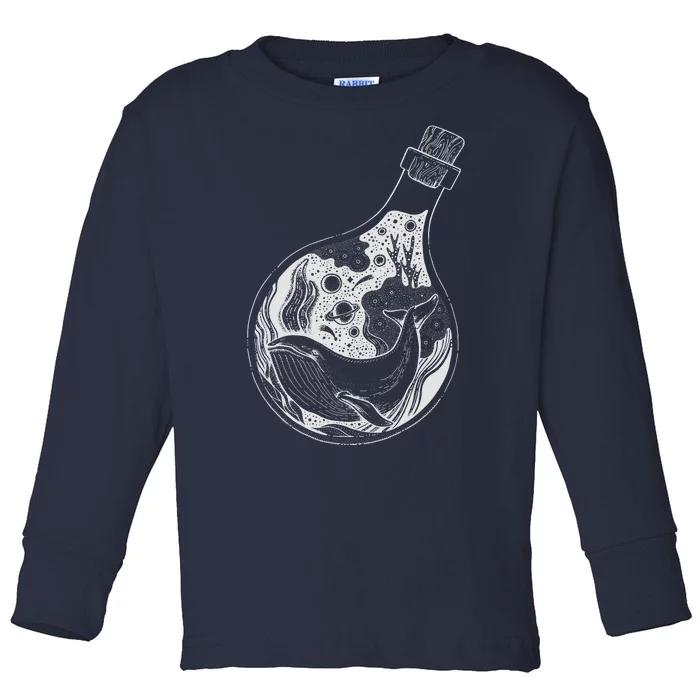 Bottled Whale Toddler Long Sleeve Shirt