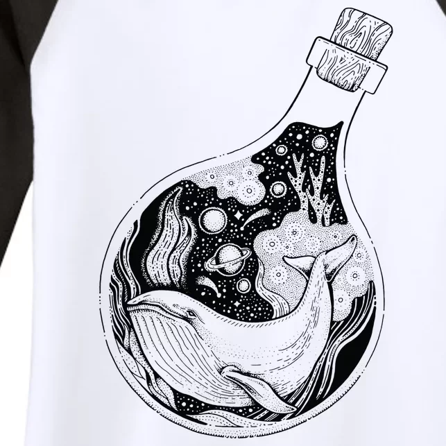 Bottled Whale Women's Tri-Blend 3/4-Sleeve Raglan Shirt