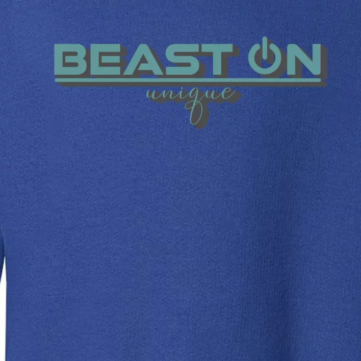 Beast On Unique Blue Grey Bodybuilding Fitness Gym Sayings Gift Toddler Sweatshirt