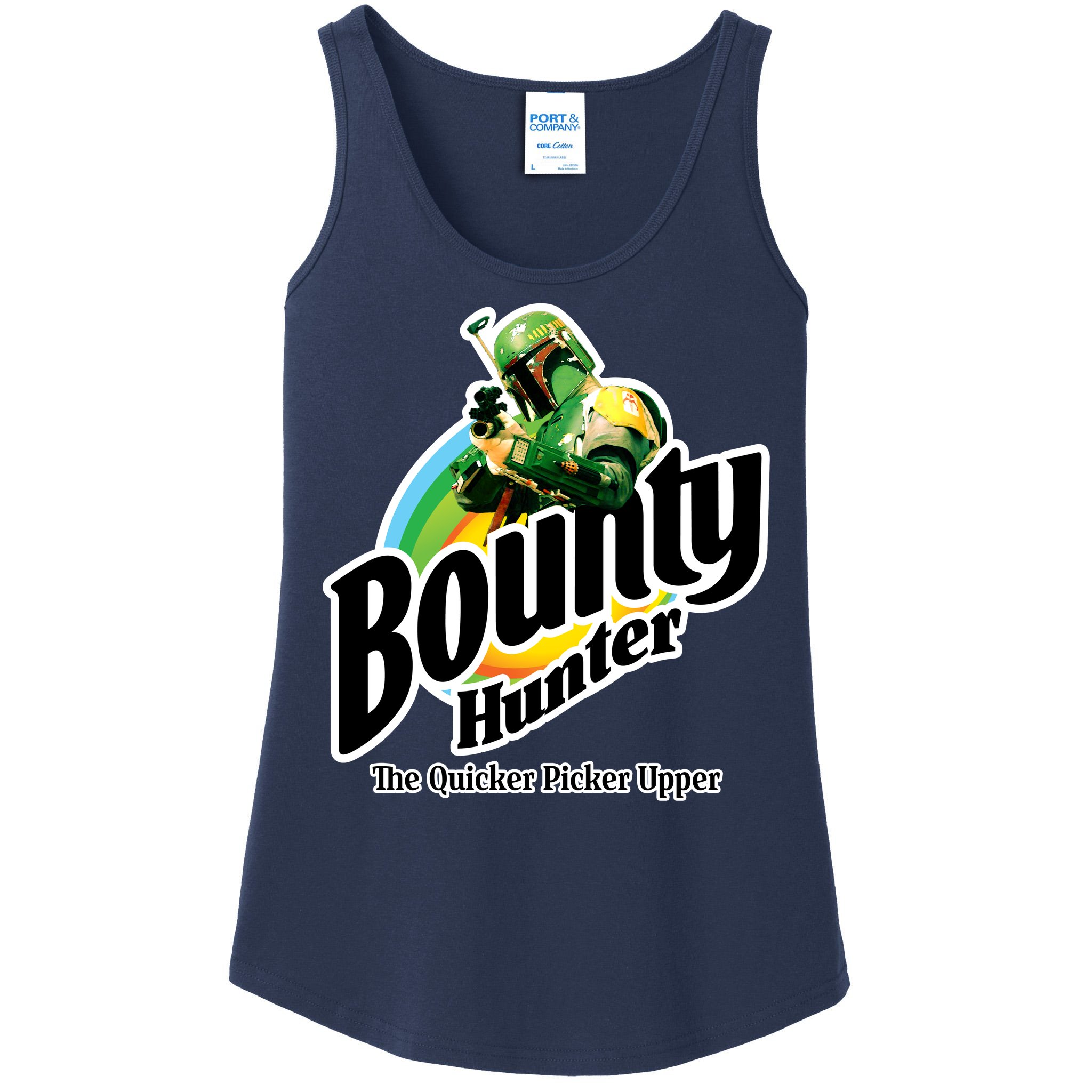 Bounty Hunter The Quicker Picker Upper Ladies Essential Tank |  TeeShirtPalace