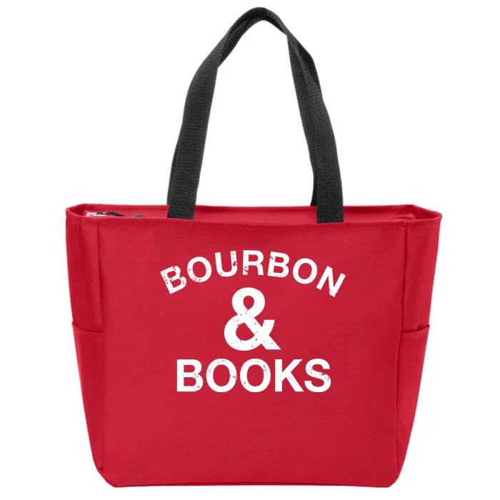 Bourbon & Books Zip Tote Bag