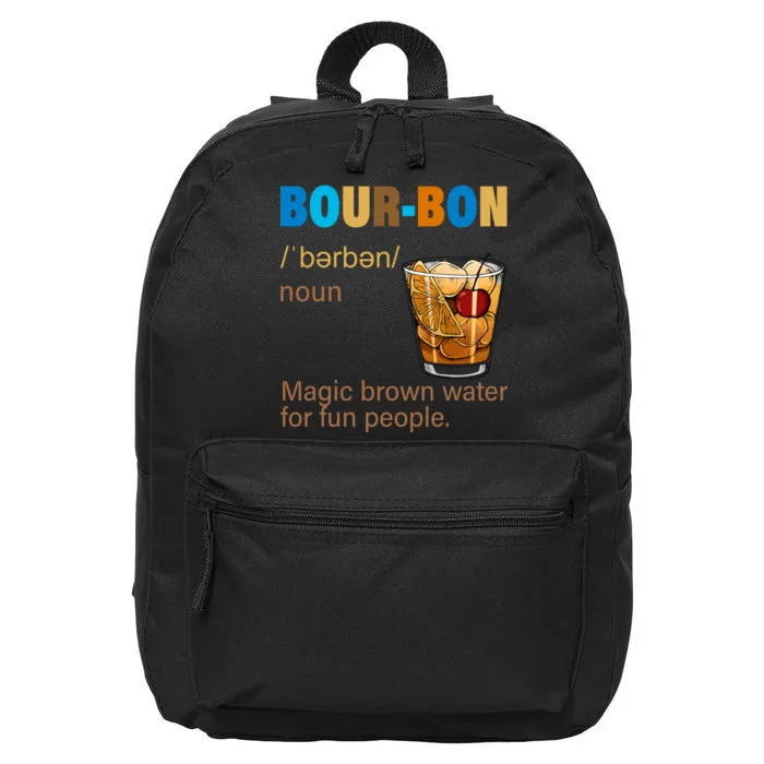 Bourbon Magic Brown Water For Fun People 16 in Basic Backpack