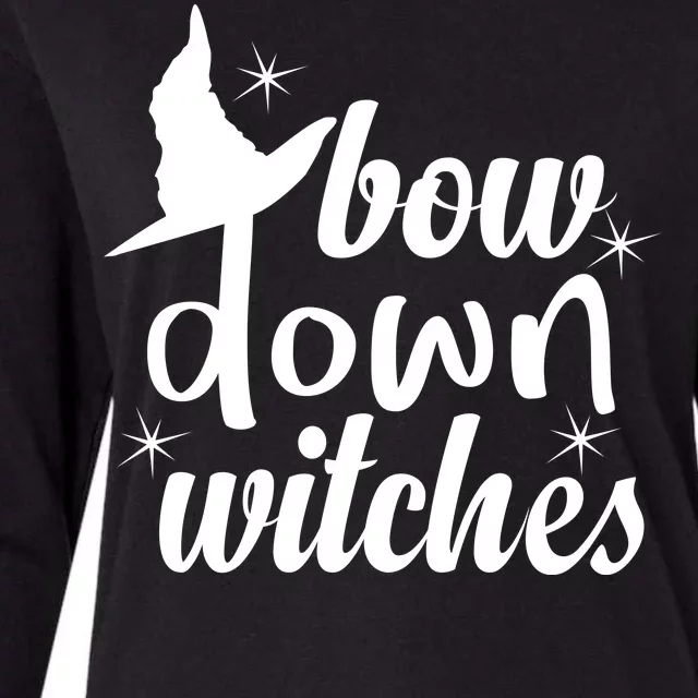 Bow Down Witches Womens Cotton Relaxed Long Sleeve T-Shirt