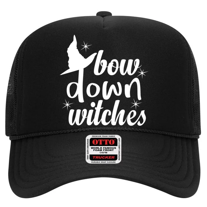 Bow Down Witches High Crown Mesh Trucker Hat