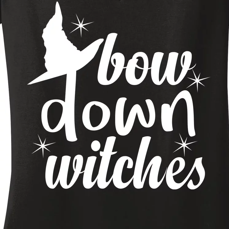 Bow Down Witches Women's V-Neck T-Shirt